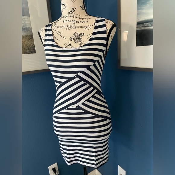 Charlotte Russe Dresses & Skirts - Charlotte Russe navy and white striped dress